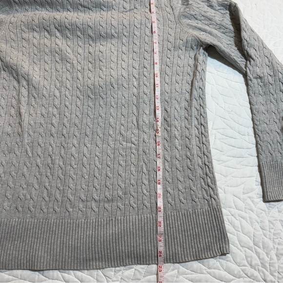 Vintage Polo Jeans Co Ralph Lauren cable sweater grey size Large - Picture 8 of 10